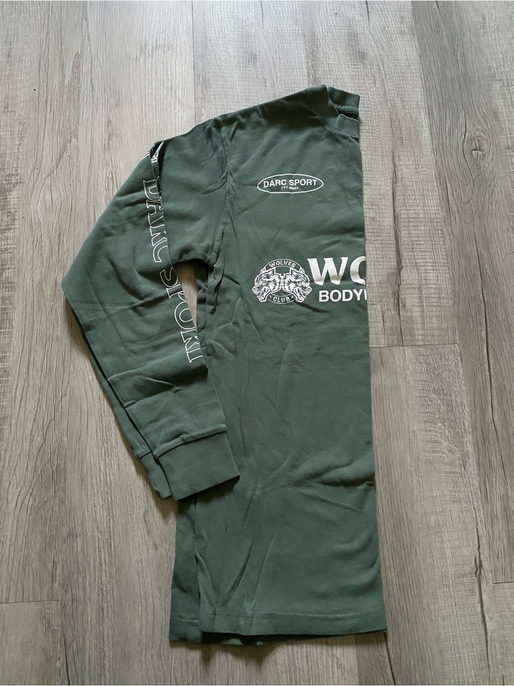 Darc Sport Forest Green Long-Sleeve  Top with White Logos
